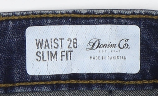 Denim Co. Men's Blue Slim Fit Shorts - Size 28