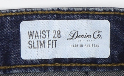 Denim Co. Men's Blue Slim Fit Shorts - Size 28
