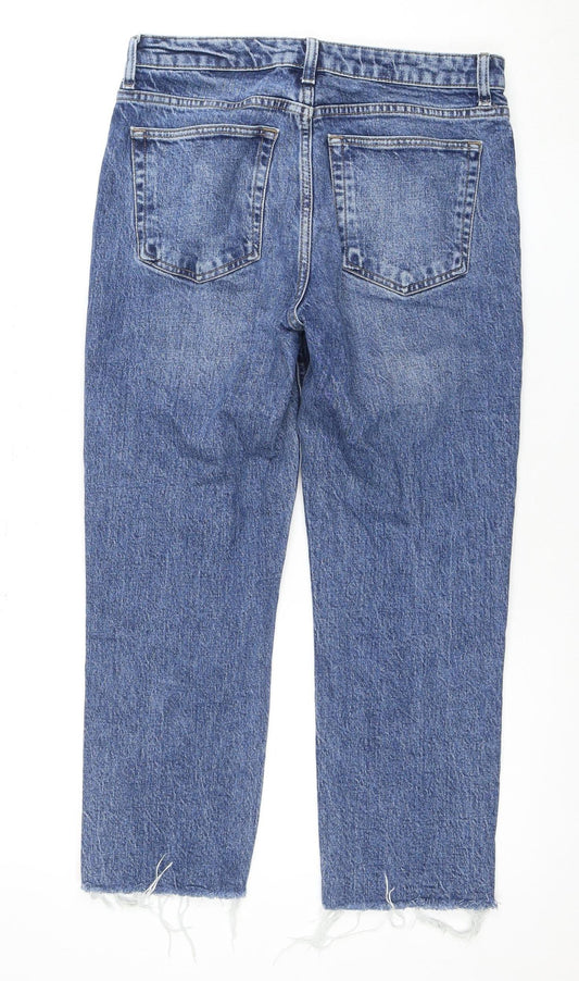 Topshop Womens Blue Straight Jeans, Size 30, 5-Pocket Design