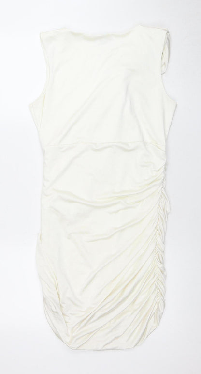 River Island Women’s Ivory Sleeveless Dress Size 16