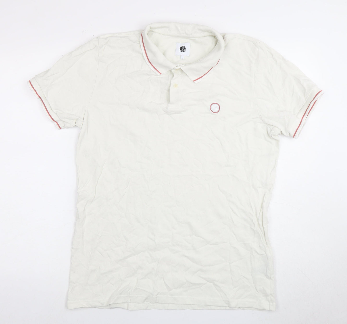 Pretty Green Men's White Polo Shirt - Size L