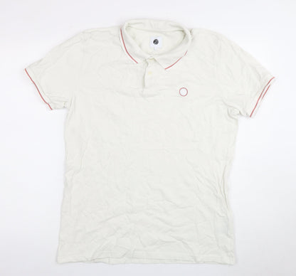 Pretty Green Men's White Polo Shirt - Size L