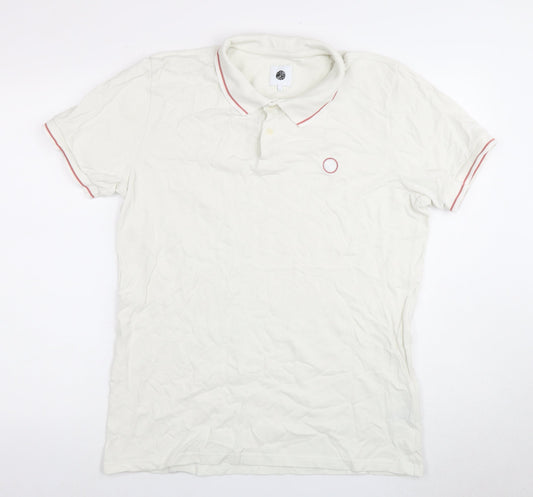Pretty Green Men's White Polo Shirt - Size L