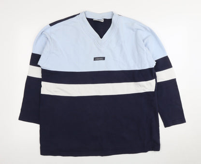 Cotton Republic Unisex Blue Colourblock Sweatshirt Size 18