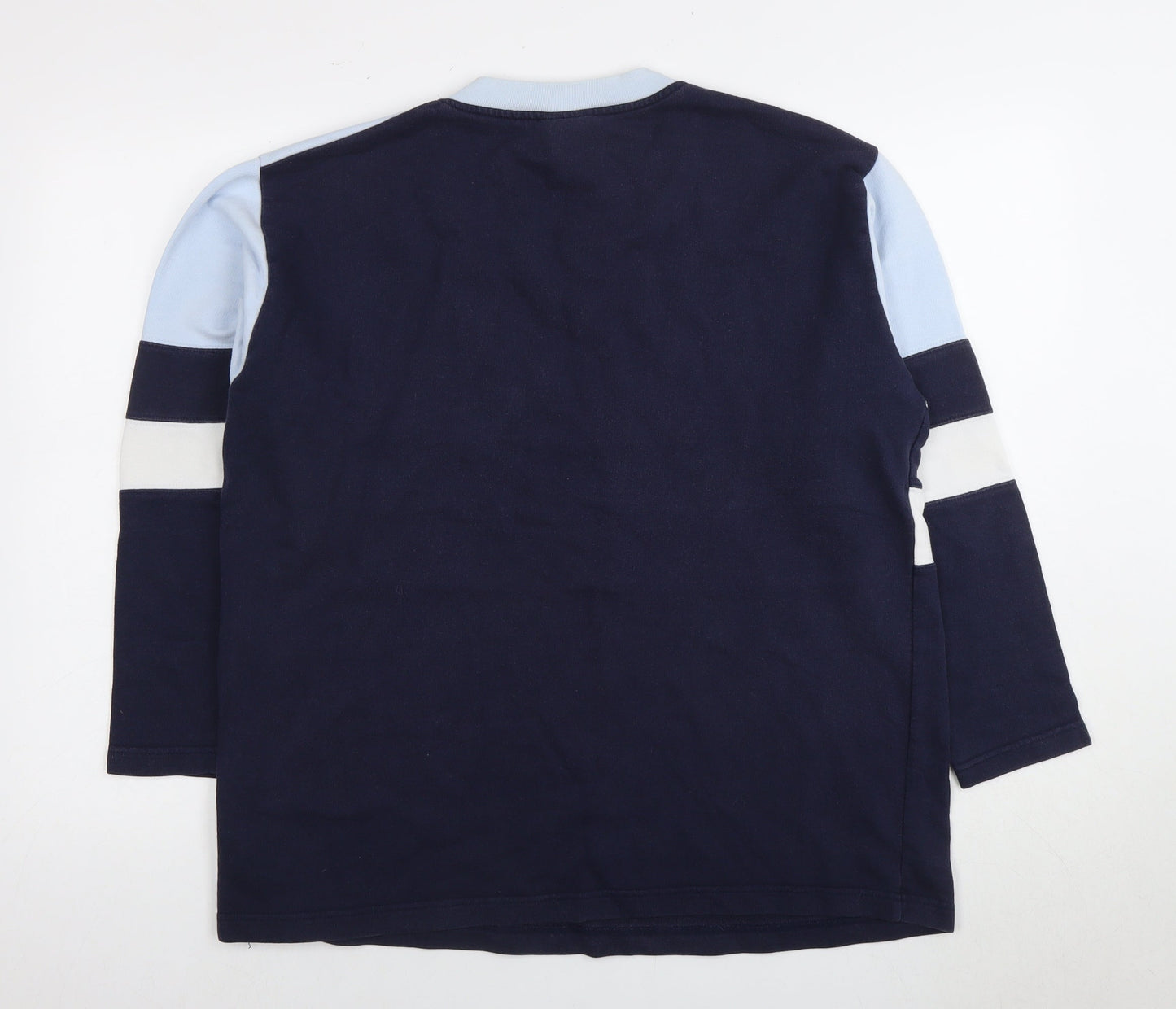Cotton Republic Unisex Blue Colourblock Sweatshirt Size 18