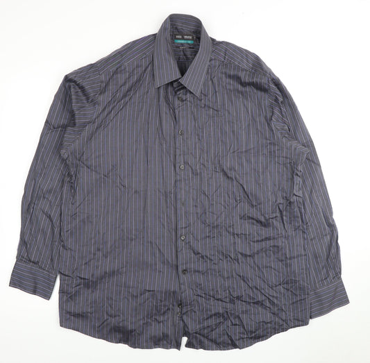 Mens UK Collar Size 43 Marks and Spencer Smart Black  Dress Shirt