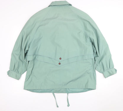 C&A Green Women's Cotton Button Jacket Size 16