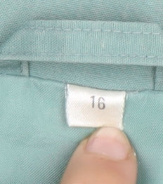 C&A Green Women's Cotton Button Jacket Size 16