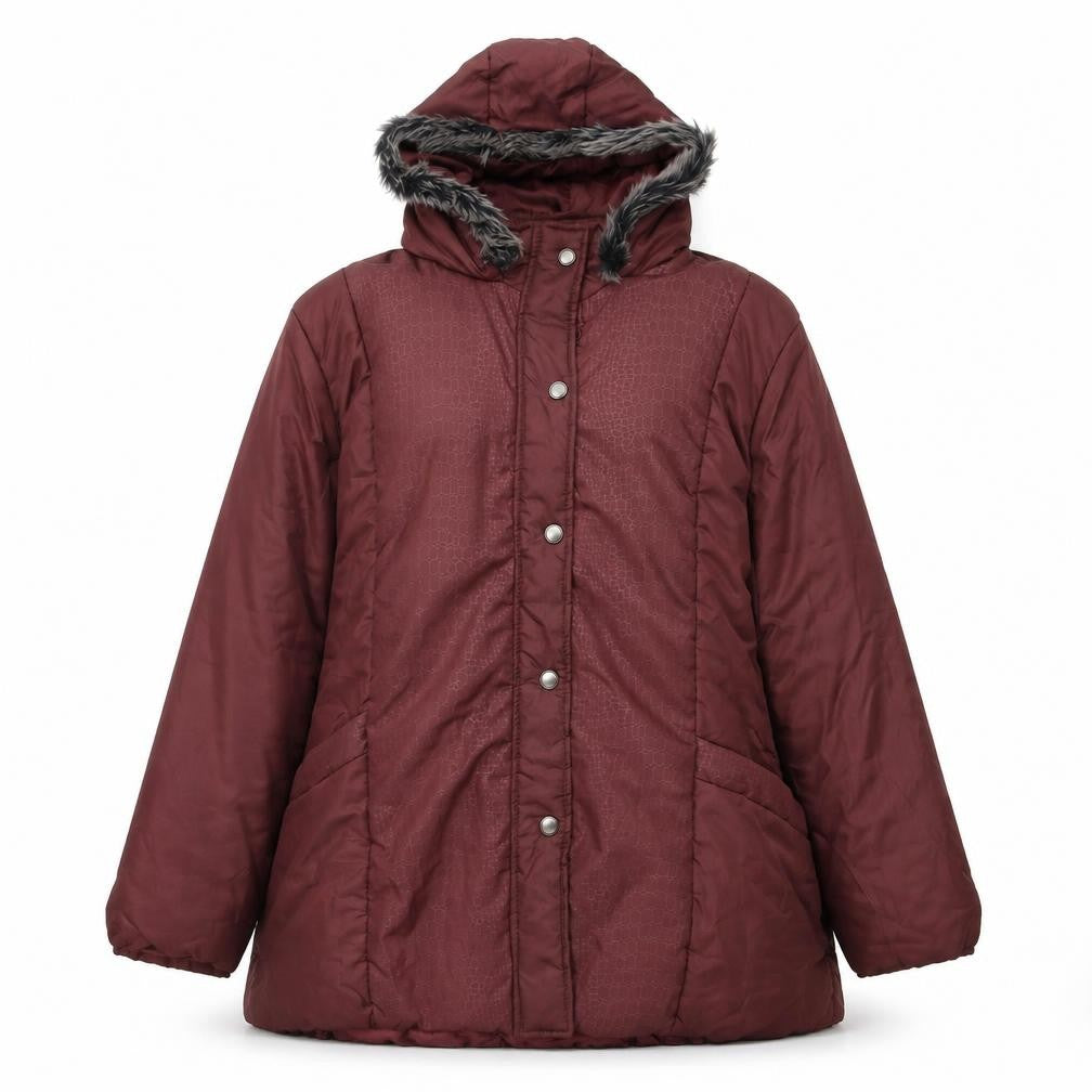 Womens UK Size XL Anne de Lancay Red Parka Coat