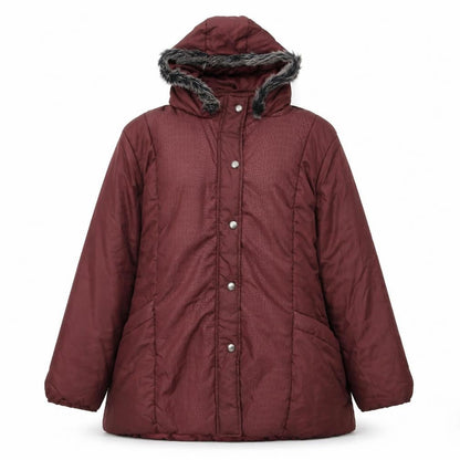 Womens UK Size XL Anne de Lancay Red Parka Coat