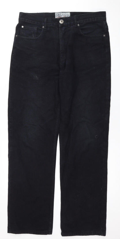 Pride + Soul Unisex Black Straight Jeans 34W 34L