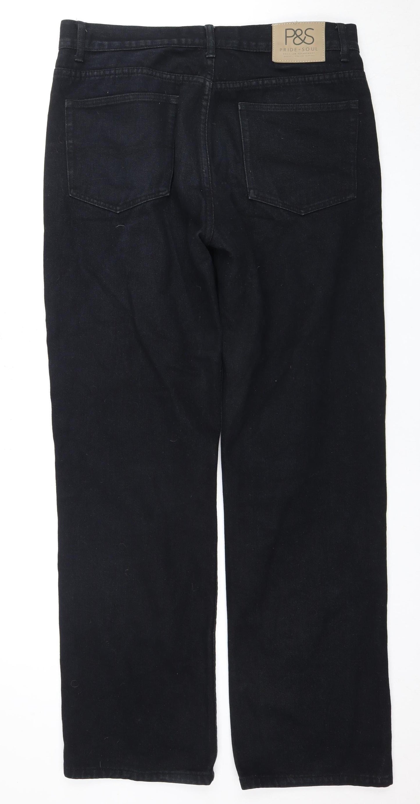 Pride + Soul Unisex Black Straight Jeans 34W 34L
