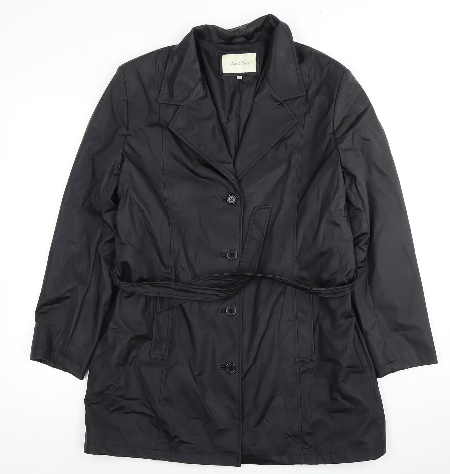 Womens UK Size 14 Joie de Vivre Black Basic Jacket