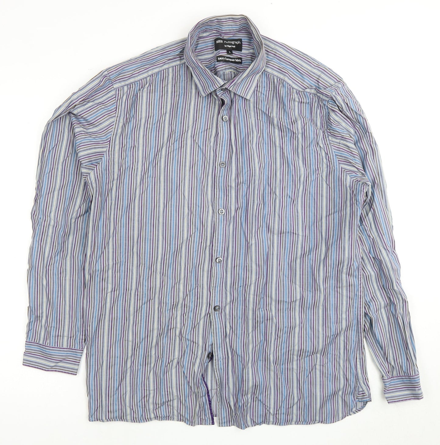 Mens UK Collar Size L Marks and Spencer Smart Multicoloured  Dress Shirt