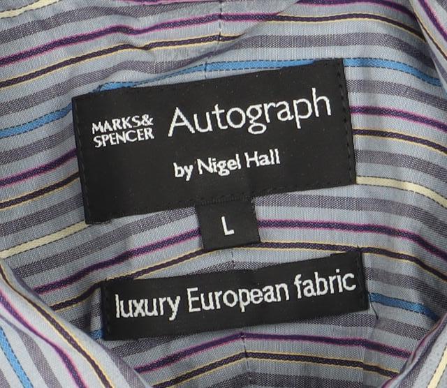 Mens UK Collar Size L Marks and Spencer Smart Multicoloured  Dress Shirt