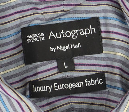 Mens UK Collar Size L Marks and Spencer Smart Multicoloured  Dress Shirt