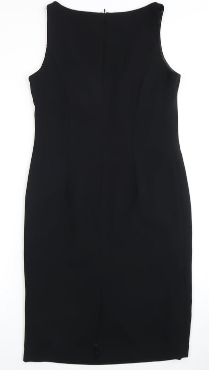 Wallis Women's Black Sheath Dress, Size 12, Chic and Classic