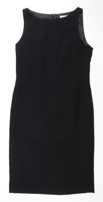 Wallis Women's Black Sheath Dress, Size 12, Chic and Classic