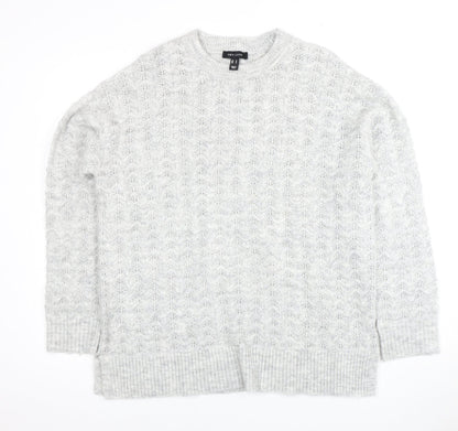 Womens UK Size M New Look Grey Pullover Jumper