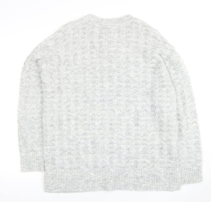 Womens UK Size M New Look Grey Pullover Jumper