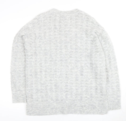 Womens UK Size M New Look Grey Pullover Jumper