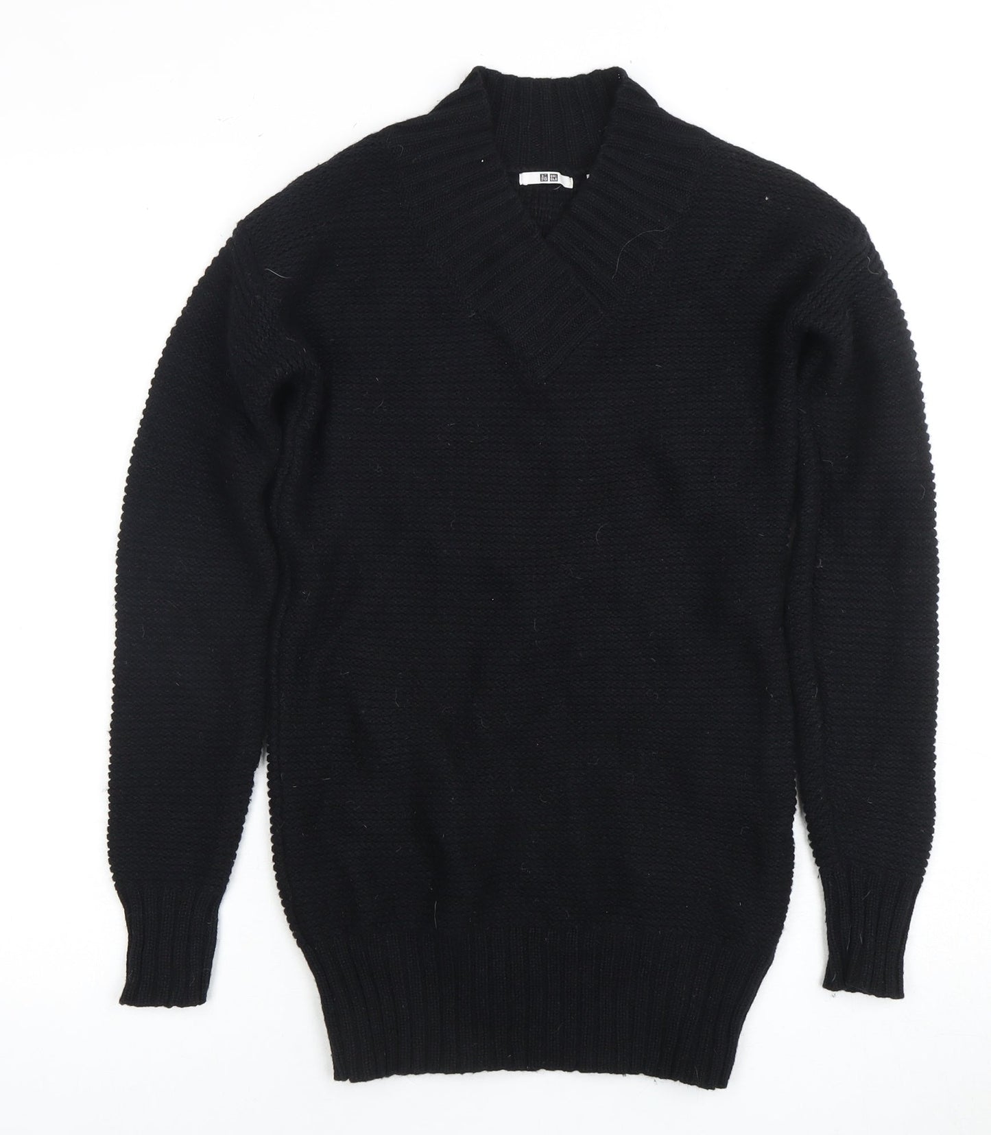 Womens UK Size XS Uniqlo Black Pullover Jumper