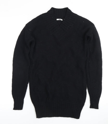 Womens UK Size XS Uniqlo Black Pullover Jumper