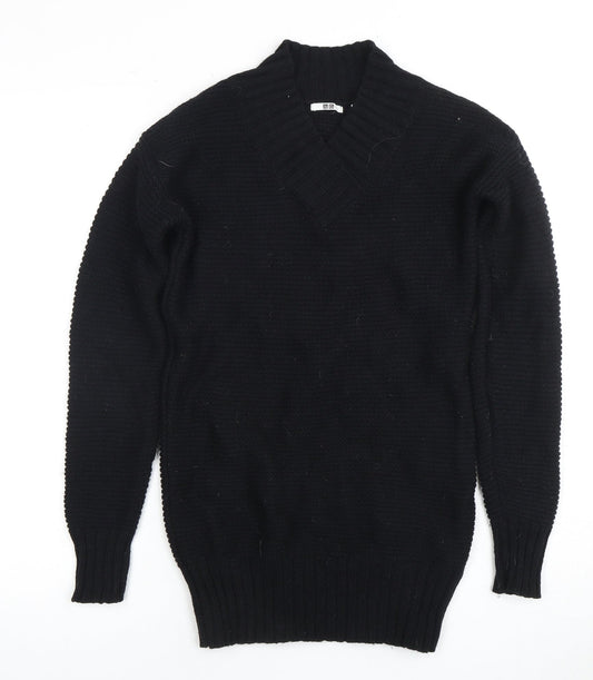 Womens UK Size XS Uniqlo Black Pullover Jumper