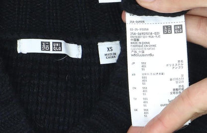 Womens UK Size XS Uniqlo Black Pullover Jumper