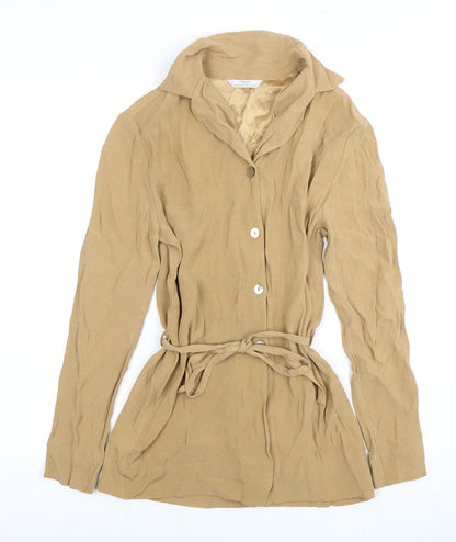 Womens UK Size 10 Marks and Spencer Beige Basic Blouse