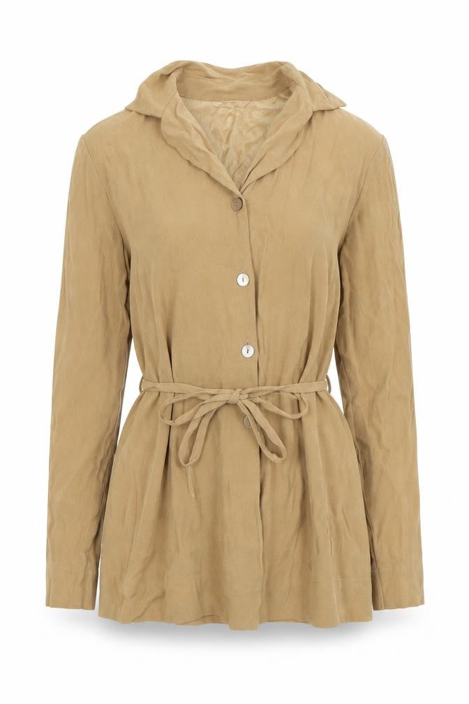 Womens UK Size 10 Marks and Spencer Beige Basic Blouse