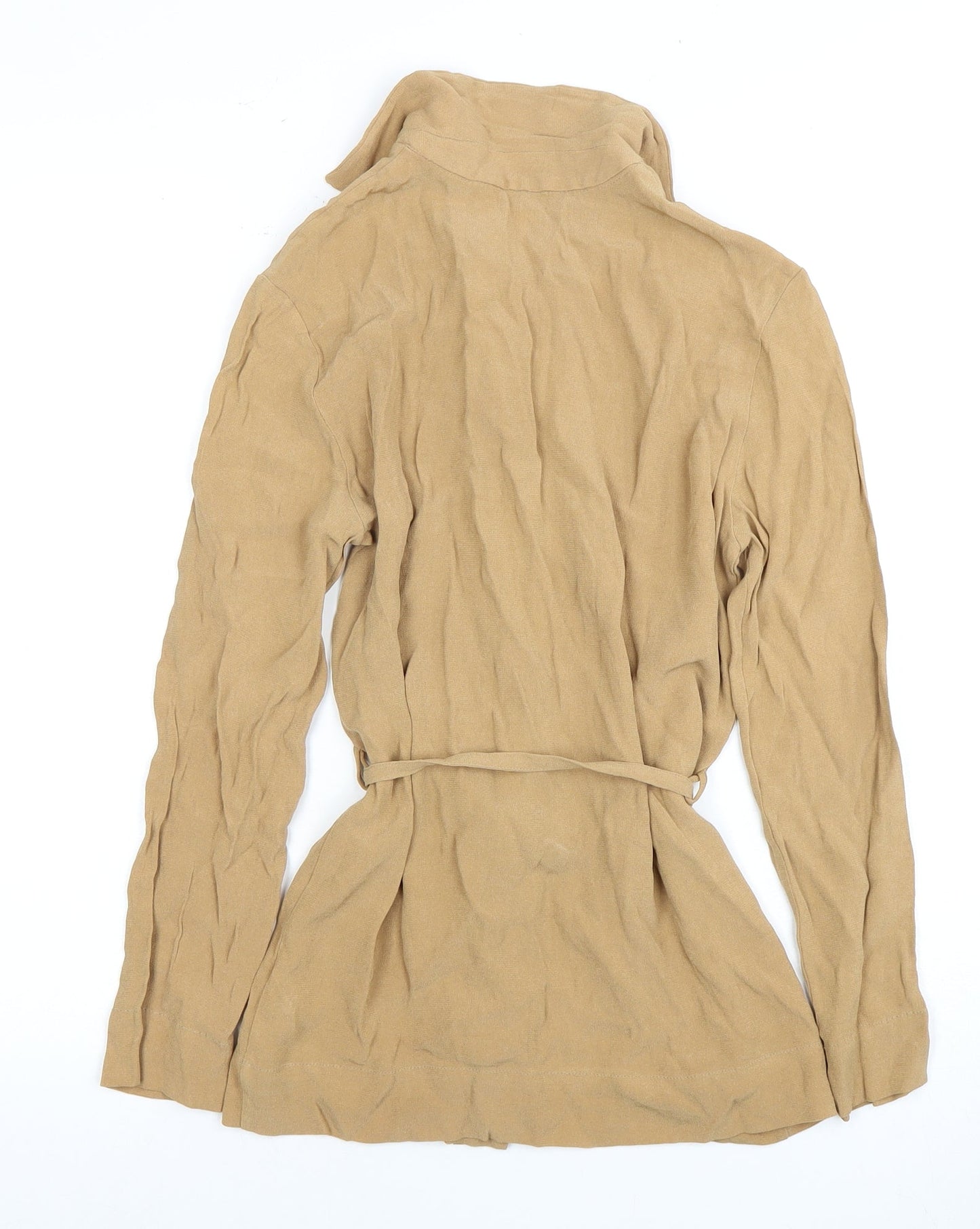 Womens UK Size 10 Marks and Spencer Beige Basic Blouse