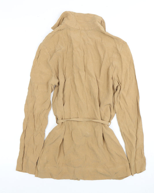 Womens UK Size 10 Marks and Spencer Beige Basic Blouse