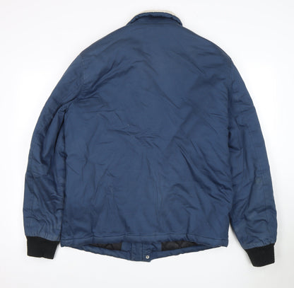 Mens UK Size L River Island Blue Bomber Jacket