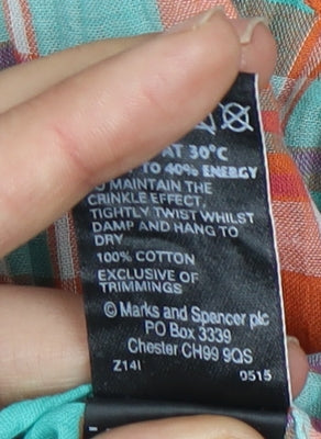 Womens UK Size 12 Marks and Spencer Multicoloured Basic Blouse
