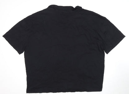 Womens UK Size 28 ASOS Black Basic Polo