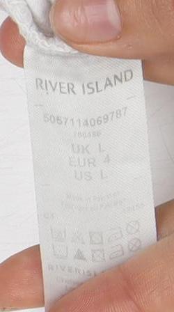River Island Women's White Pullover Sweatshirt L