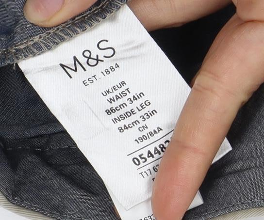 Marks and Spencer Men's Beige Chino Trousers XL