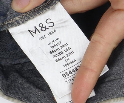 Marks and Spencer Men's Beige Chino Trousers XL