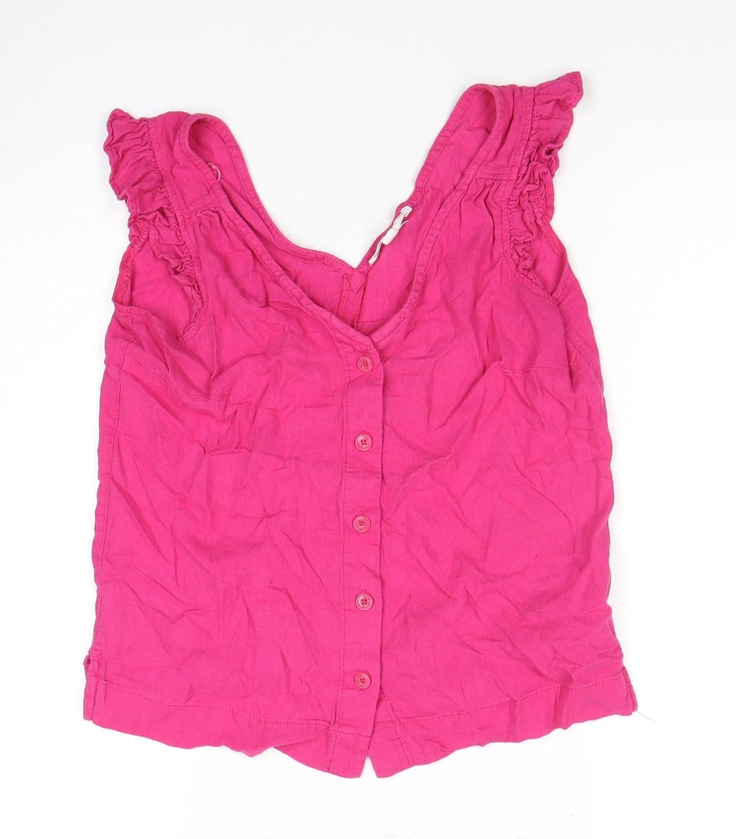 Womens UK Size 10 NEXT Pink Basic Blouse