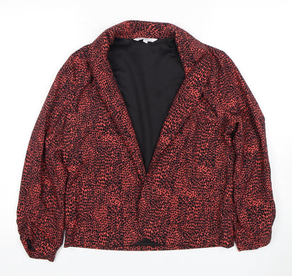 Next Women's Red Animal Print Jacket Size 8