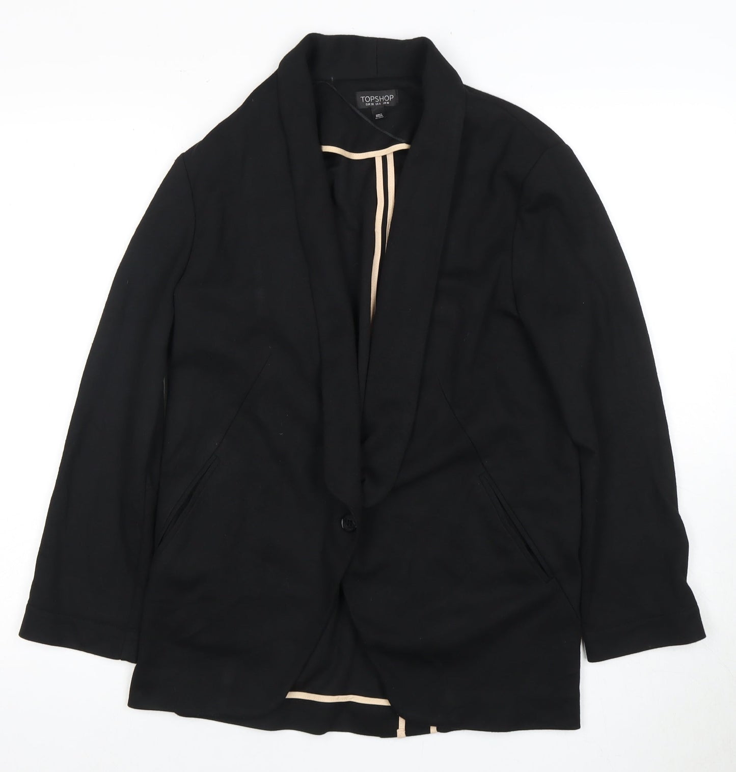 Topshop Women’s Black Blazer Size 10 Regular Occasion