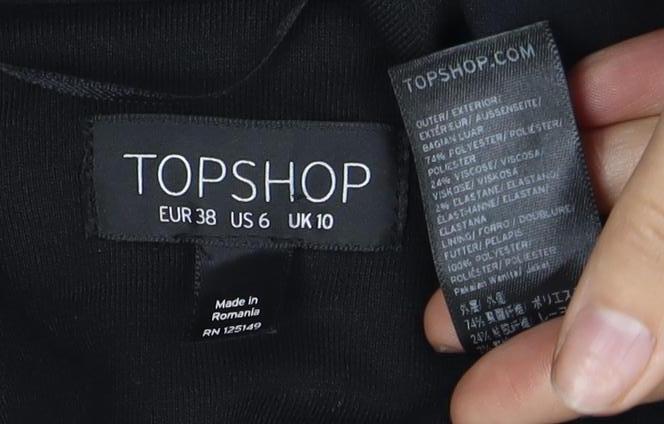 Topshop Women’s Black Blazer Size 10 Regular Occasion