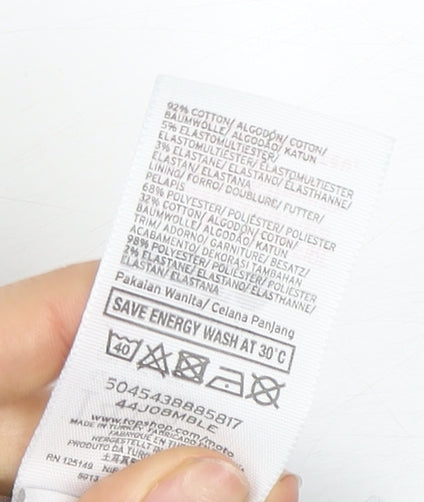 Topshop Women's Blue Skinny Distressed Jeans Size 14