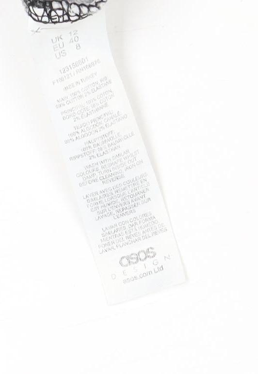 Unisex Adults UK Size 12 ASOS Black Pullover Sweatshirt