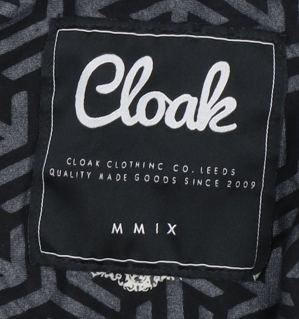 Mens UK Size M Cloak Black Basic Jacket
