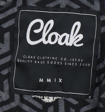 Mens UK Size M Cloak Black Basic Jacket