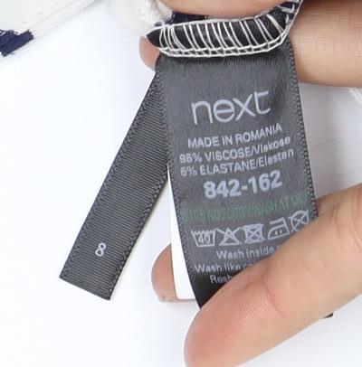 Next Women's Multicoloured Fit & Flare Dress Size 8