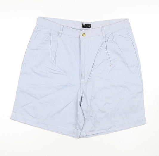 BHS Men's Blue Chino Shorts 34 Cotton Casual