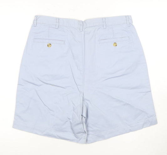 BHS Men's Blue Chino Shorts 34 Cotton Casual